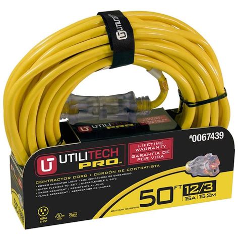 50 foot extension cord lowes|12 gauge 50' extension cord.